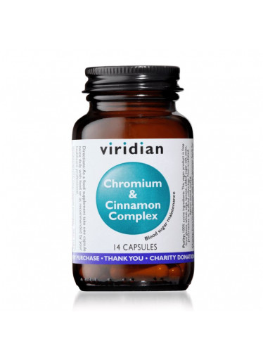 Viridian Chromium and Cinamon Complex (7 Day Sugar Detox), 14 kapslí