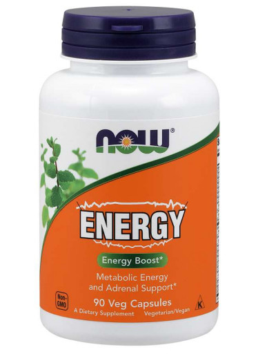 NOW ENERGY Boost, metabolismus a nadledviny, 90 rostlinných kapslí