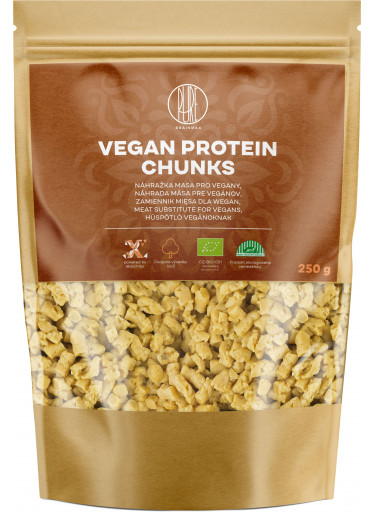 BrainMax Pure Vegan protein nudličky, náhražka masa pro vegany, BIO, 250 g