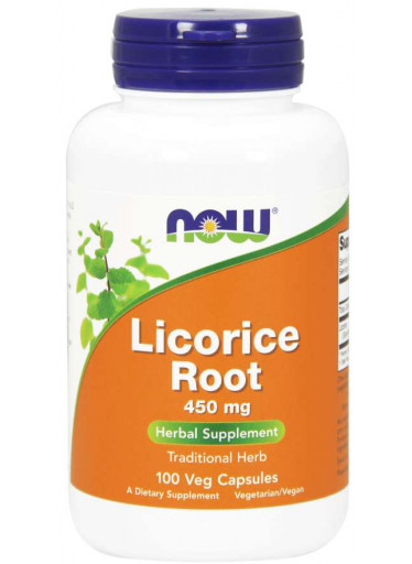 NOW Licorice Root (Lékořice kořen) 450mg 100 kapslí