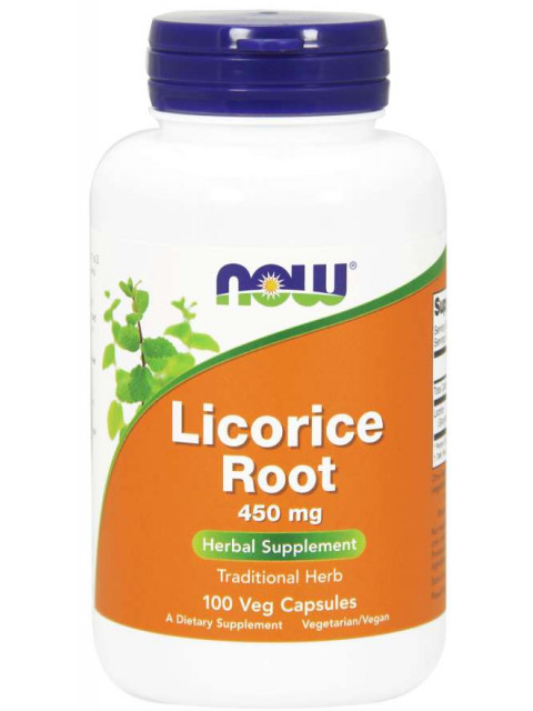 NOW Licorice Root (Lékořice kořen) 450mg 100 kapslí