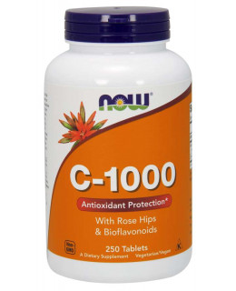 NOW Vitamin C-1000 s bioflavonoidy a šípkem, 250 tablet