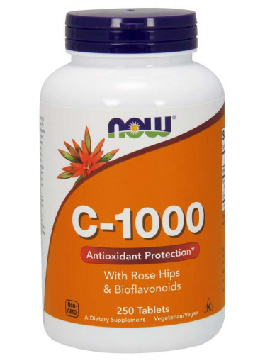 NOW Vitamin C-1000 s bioflavonoidy a šípkem, 250 tablet