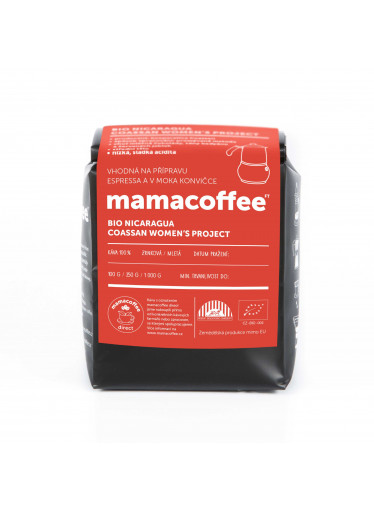 mamacoffee výběrová káva Bio Nicaragua COASSAN Women's Project 250 g - mléčná čokoláda, badyán a červená jablka