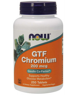NOW Chromium GTF, 200 µg, 250 tablet