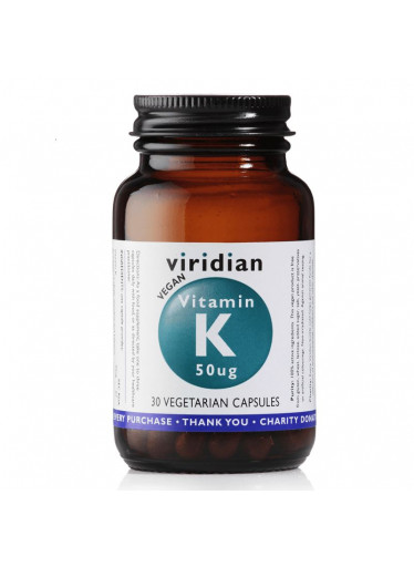 Viridian Vitamin K, 50 ug, 30 kapslí
