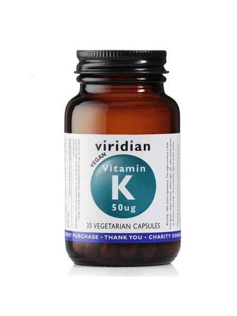 Viridian Vitamin K, 50 ug, 30 kapslí