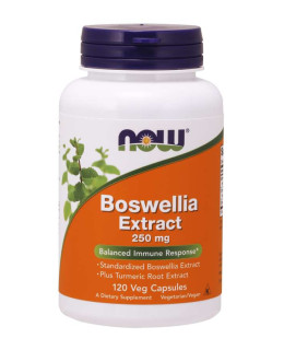 NOW Boswellia Extrakt + z kurkumy, 250 mg, 120 vegetariánských kapslí