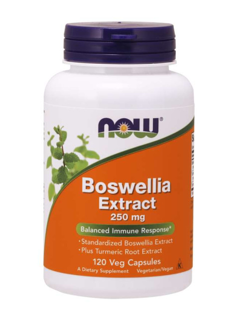 NOW Boswellia Extrakt + z kurkumy, 250 mg, 120 vegetariánských kapslí