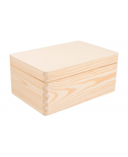 ČistéDřevo Dřevěný box s víkem 30 x 20 x 14 cm bez rukojeti