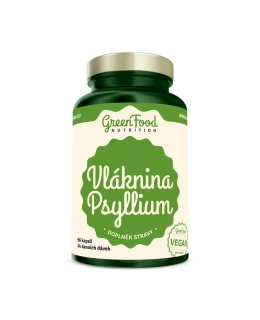 GreenFood Vláknina Psyllium 96 kapslí