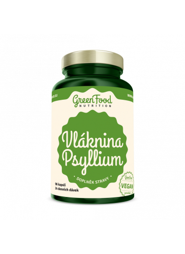 GreenFood Vláknina Psyllium 96 kapslí