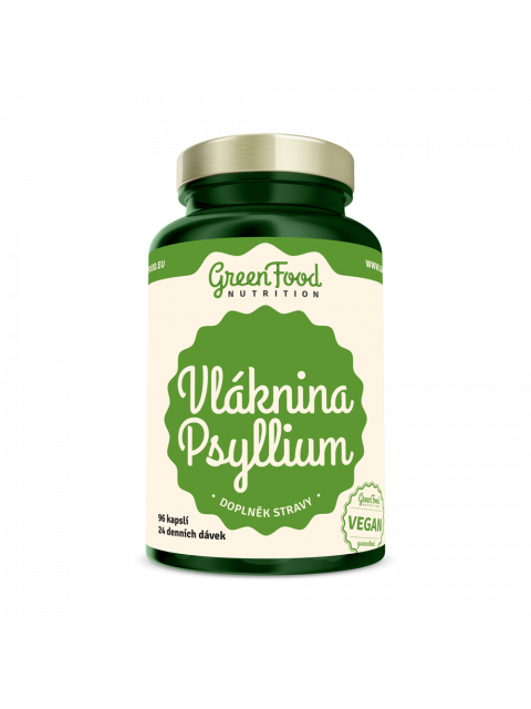 GreenFood Vláknina Psyllium 96 kapslí