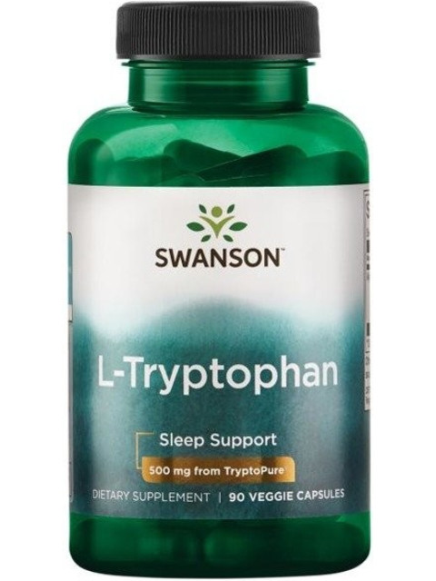 Swanson L-Tryptophan 500mg, Tryptofan, 60 rostlinných kapslí