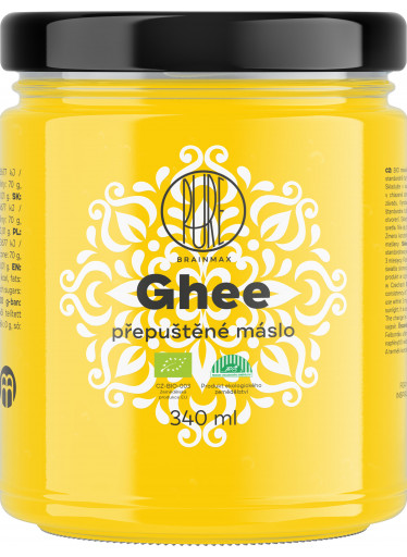 BrainMax Pure Ghí, přepuštěné máslo, BIO, 340 ml