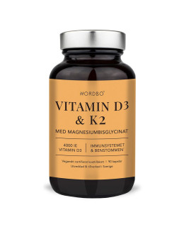 Nordbo Vitamin D3 4000IU a K2 100μg 90 kapslí