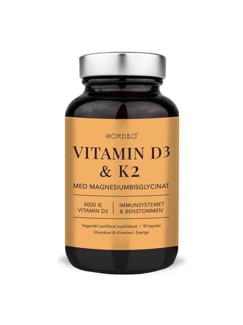 Nordbo Vitamin D3 4000IU a K2 100μg 90 kapslí