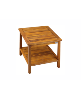Casaria Stolek z akáciového dřeva s policí 45 x 45 cm