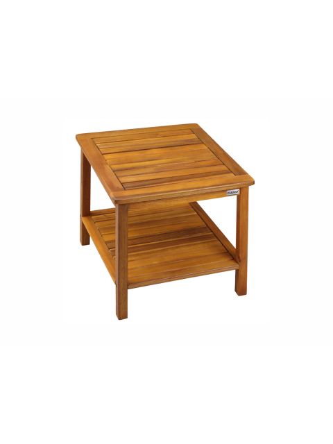 Casaria Stolek z akáciového dřeva s policí 45 x 45 cm