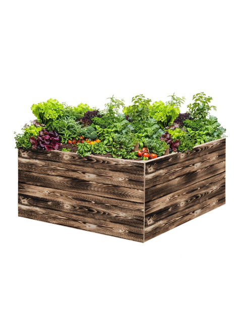 ATMOWOOD Dřevěný vyvýšený záhon 120 x 120 x 60 cm - opálený