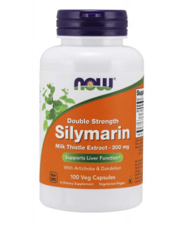 NOW Double Strength Silymarin milk thistle extract (extrakt z ostropestřce s artyčokem a pampeliškou), 300 mg, 100 rostlinných kapslí