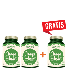 GreenFood 2 + 1 Chaga extract 90 kapslí