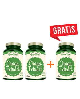 GreenFood 2 + 1 Chaga extract 90 kapslí