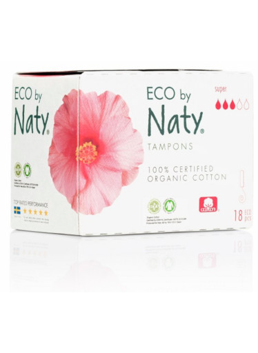 Naty Dámské ECO tampóny - super (18 ks)