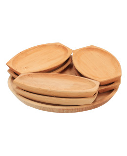 ČistéDřevo Sada kulatých servírovacích misek 7ks