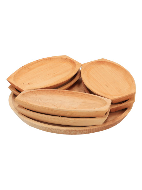 ČistéDřevo Sada kulatých servírovacích misek 7ks