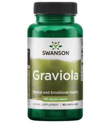 Swanson Graviola (Láhevník ostnitý), 530 mg, 60 kapslí - EXPIRACE 5/2023