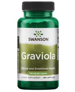 Swanson Graviola (Láhevník ostnitý), 530 mg, 60 kapslí - EXPIRACE 5/2023