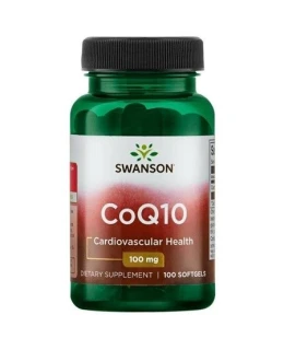 Swanson CoQ10 (Koenzym Q10), 100 mg, 100 softgelových kapslí - EXPIRACE 5/2026