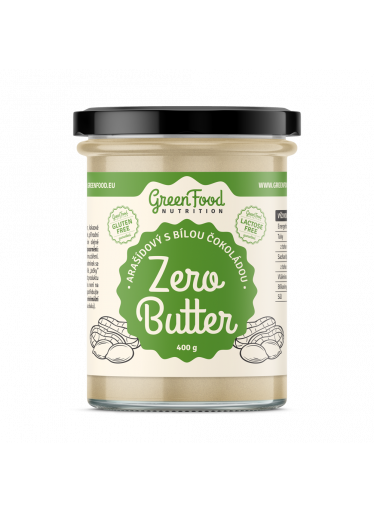 GreenFood Zero Butter Arašídový krém s bílou čokoládou 400g