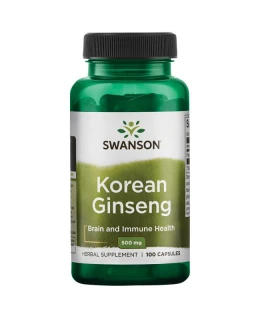 Swanson Korean Ginseng (korejský ženšen), 500 mg 100 kapslí
