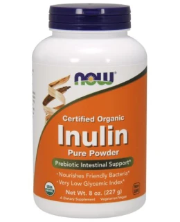 NOW Organický Inulin, čistý prášek, 227 g 
