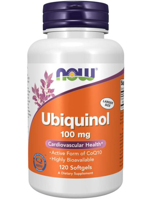 NOW Ubiquinol, Kaneka, 100mg, 120 softgel kapslí
