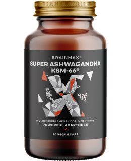 BrainMax Super Ashwagandha extrakt KSM-66®, 50 rostlinných kapslí