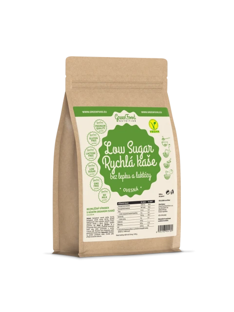 GreenFood Low Sugar OVESNÁ Rychlá kaše 500g - Natural