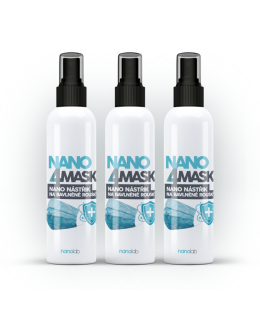 Nanolab 3 x NANO 4MASK nástřik nanostříbra na bavlněné roušky 100 ml