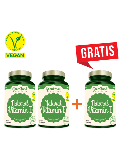 GreenFood 2 + 1 Natural Vitamin E 90 kapslí