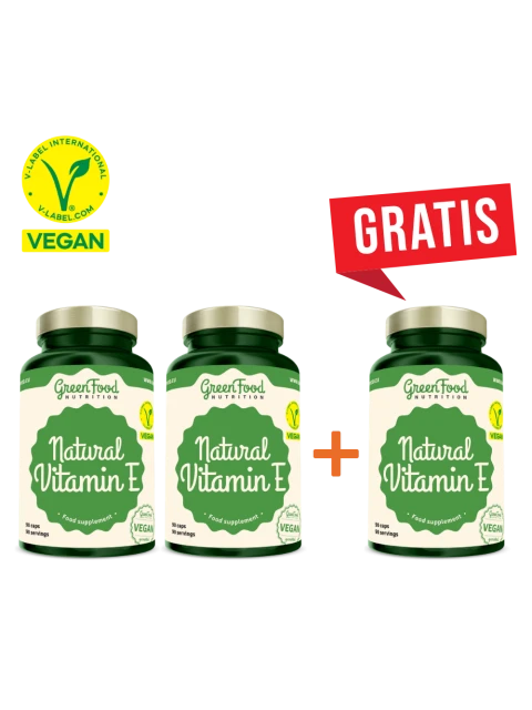 GreenFood 2 + 1 Natural Vitamin E 90 kapslí