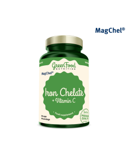 GreenFood Železo chelát + Vitamín C 90 kapslí