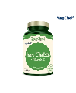 GreenFood Železo chelát + Vitamín C 90 kapslí