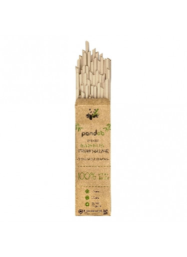 Pandoo Jednorázové bambusové brčko 50 ks