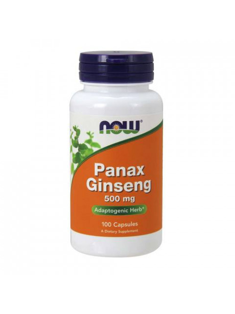 NOW Panax Ginseng, 500 mg, 100 kapslí