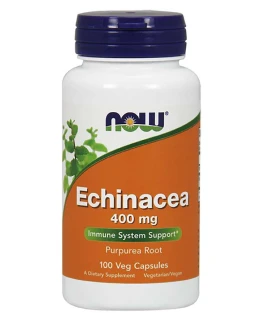 NOW Echinacea (Třapatka), 400 mg, 100 rostlinných kapslí - EXPIRACE 11/2022