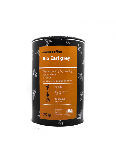 mamacoffee černý čaj Earl Grey Organic sypaný 70 g - Tradiční - EXPIRACE 3/23