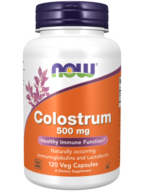 NOW Colostrum (kolostrum) 500 mg, 120 rostlinných kapslí