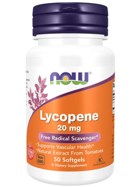 NOW Lycopen (Lykopen), 20 mg, 50 softgelových kapslí